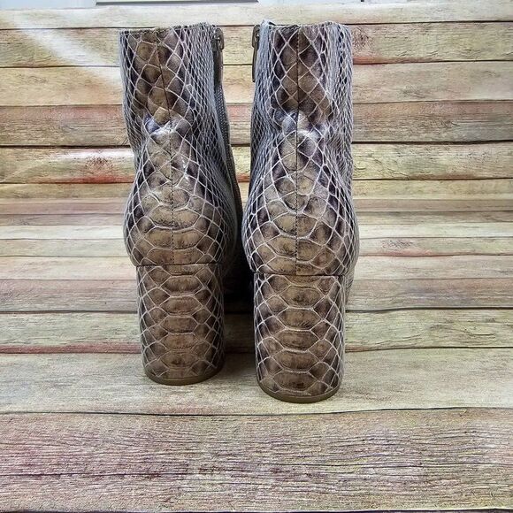 Marc Fisher Snake Print Block Heel Stretch Boot Size 8M - Picture 3 of 12